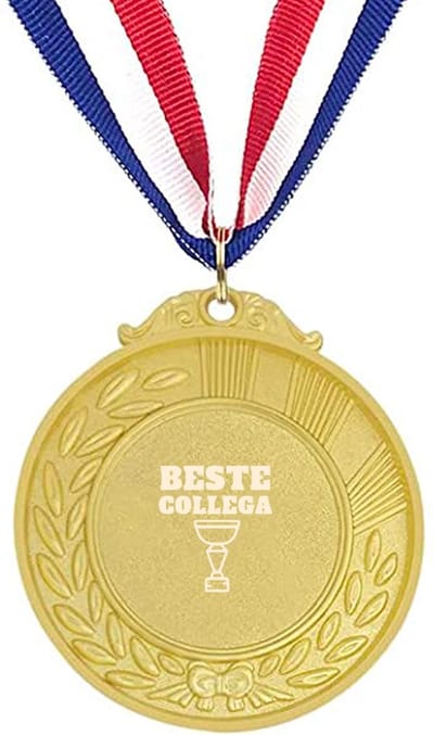 Akyol - collega medaille goudkleuring - Collega - beste collega's - cadeau - afscheid - leuk kado voor je collega om te geven