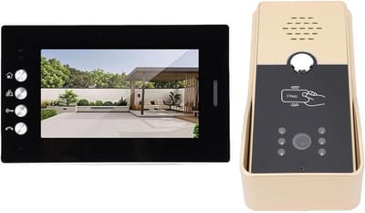 Video Intercom Systeem - Deurbel Camera - Huisbeveiliging Verbeteren - Nachtzicht Camera - 7 Inch Scherm - Zwart Goud