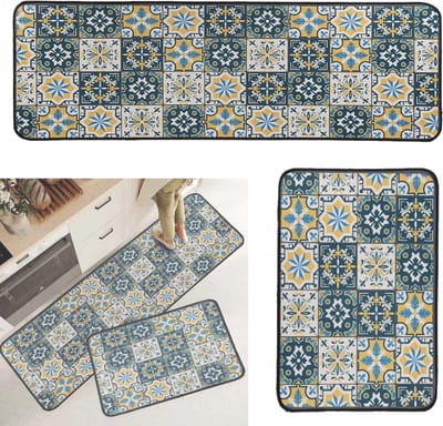 DailySupplies® Keukenloper - Keukenmat - Keuken Vloerkleed - Wasbaar - Groen