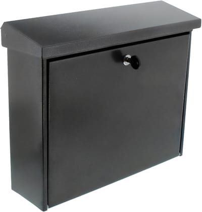 KAD® Brievenbus - A4 dropformaat - Brievenbus op Paal - Postvak - Zwart - 12cm x 38cm x 32cm