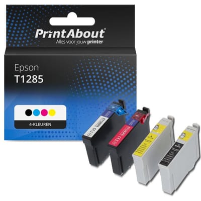 PrintAbout huismerk Inktcartridge T1285 4-kleuren Multipack Geschikt voor Epson