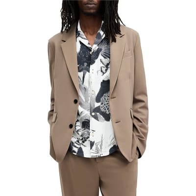 AllSaints Helm Blazer Earthy Brown Maat: 40 | Blazers Outlet | Heren | Beige