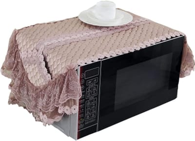 Magnetron Ovenhoes - Keuken Beschermer - Magnetron Schoon Houden - Met Opbergvakken - 33x55x33 cm - Grijs