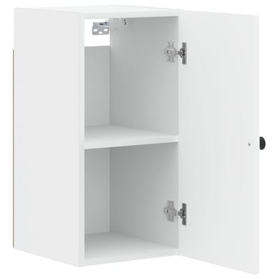 vidaXL - Badkamer - wandkast - ALKMAAR - Wit - 30 - x - 31 - x - 59 - cm - Bewerkt - hout
