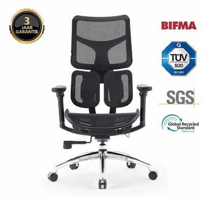 SIHOO S100 Ergonomische Bureaustoel - Dubbele Dynamische Lendensteun - Gamestoel