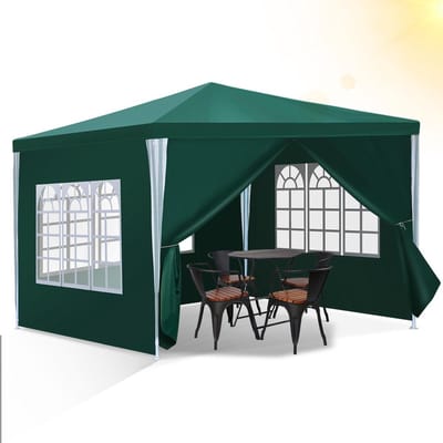Tuinpaviljoen - Feesttent - Buitenfeesten - Waterdicht en UV-bestendig - 3 x 3 meter - Groen