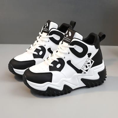 Jc9902 Hoogteverhogende Inlegzool Panda Patroon Dad Shoes Koreaanse Stijl Sneaker Nieuwe Kleurcombinatie Herfst en Winter Casual Schoenen Vrouwelijk 38 black