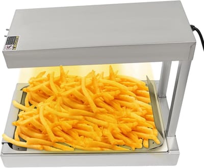 Voedselwarmer - Warmhoudstation - Friet Warm Houden - Snelle Infrarood Verwarming - 56 x 33 x 46.5 cm - Zilver