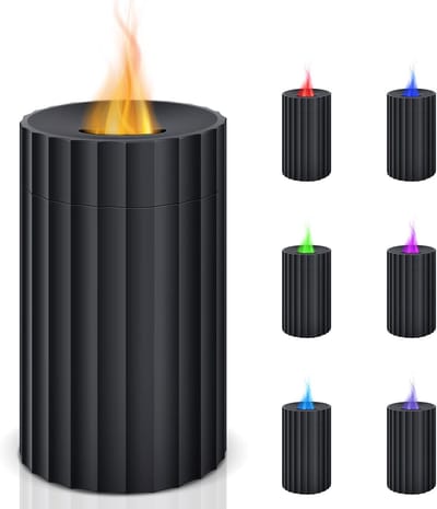 Aromatherapie-luchtbevochtiger van Flame, capaciteit van 100 ml, keuze uit 7 lichtkleuren, draagbaar ontwerp, automatische uitschakelbeveiliging: de ideale keuze voor het bevochtigen en toevoegen van geur aan uw leefruimte.