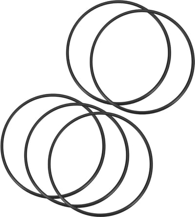 95 mm x 88 mm x 3,5 mm, nitrilrubber, O-ringen, 5 stuks, ronde afdichtring voor kraan, loodgieter, reparatie, afdichting, verbinding [zwart]