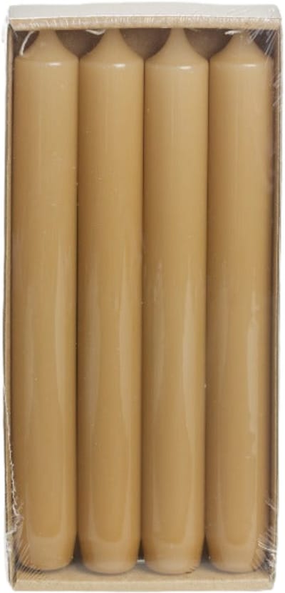 Rustik Lys - Kaarsen - Hoogglans - Dinerkaarsen - Caramel - Set van 4  - Ø 2,1  x 19 Centimeter