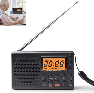 Draagbare Radio - AM FM SW - Thuis Noodgevallen - DSP Anti-interferentie Chip - 11.6 x 7 x 3 cm