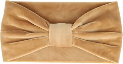 Haarsoires Haarband Knoop 12cm – Effen Kleur – Velvet Stof – Beige