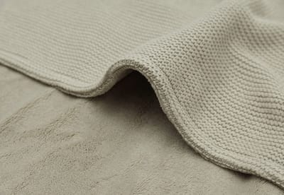Jollein - Deken Wieg 75x100cm - Wiegdeken, Wiegdekentje, Dekentje Baby - Basic Knit - Olive Green/Fleece