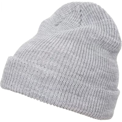 Flexfit - Long Knit Beanie heather grey one size Beanie Muts - Grijs