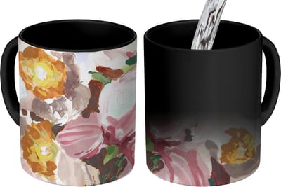 Magische Mok - Foto op Warmte Mokken - Koffiemok - Bloemen - Planten - Orchidee - Kunst - Magic Mok - Beker - 350 ML - Theemok