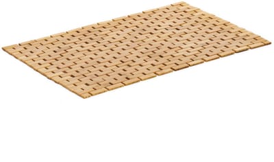 Springos Badkamermat - Antislip - Sneldrogend -Bruin - Bamboe - 80 x 50 cm