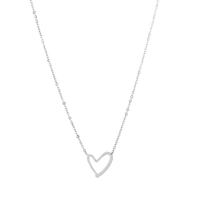 Bijoutheek Collier Lonely Heart Zilver