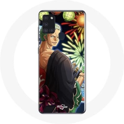 Coque - maniacase - Samsung Galaxy A21s - One Piece Joyeux Noël - Protection - Souple noir