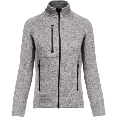 Kariban Heather damesvest met rits K9107 - Light Grey Melange - M