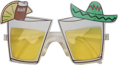 Feest/party bril met Mexicaanse tequila thema glazen - Carnaval party brillen - Hawaii - Tropisch