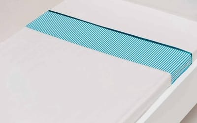Briljant Baby Jenny - Katoen - Kinderlaken - Wiegje - 75x100 cm - Aqua