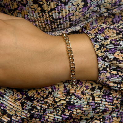 Armband Gourmette 6,0 Mm 19 Cm Met Groot Springslot