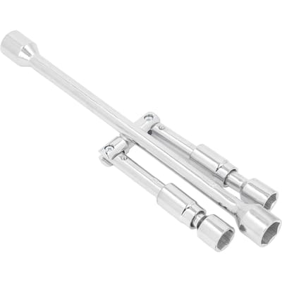Clé à roue pliante 14 pouces 4 voies pour pneu, clé en croix pliable pour écrous de roue de voiture, camion, SUV white