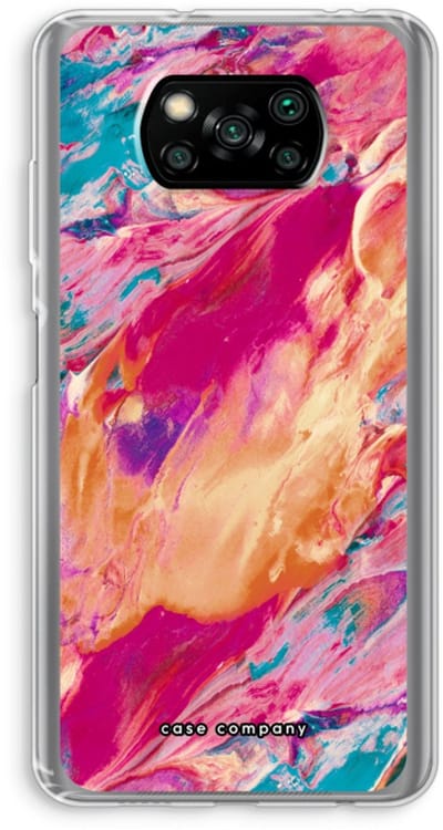 Case Company® - Hoesje geschikt voor Poco X3 Pro hoesje - Pastel Echoes - Soft Cover Telefoonhoesje - Bescherming aan alle Kanten en Schermrand