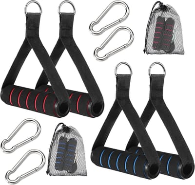 SnelShoppen - 4 Handgrepen voor Fitnessbanden, Weerstandsbanden en Krachttraining - Stevige Accessoires voor Thuisgym en Fitnessapparatuur - Ideaal vo