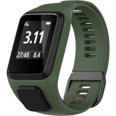 Compatibel voor TomTom Smart Armband Band Compatibel voor Tom Tom Runner23 Spark Siliconen black