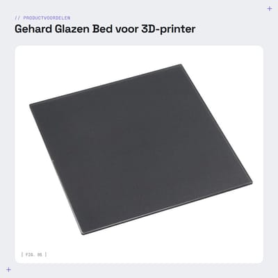 Dailygoods- Glazen Bed Gehard - 3D-printer Bouwoppervlak - 220 x 240 x 4 mm - Compatibel met Anycubic MEGA S - Geen Randkrulling - Makkelijk Schoon te Maken