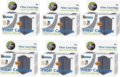 Superfish - Aquaflow 200/300 Easy Click Cartridge - Aquariumfilter - Navulling - 6 stuks - Bulk Verpakking