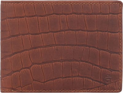 Esquire Croco Portemonnee RFID-bescherming Leer 12 cm - Jongens - Horizontaal - braun