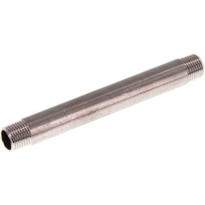 R 1/8'' RVS Dubbele Pijpnippel 20 Bar DIN 2982 - 80mm