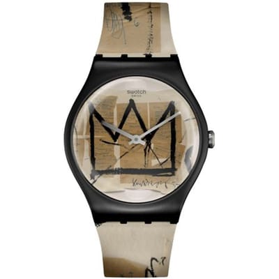 Swatch Quartz Uurwerk 30 Meter Waterbestendig Horloge 41 Mm Koffiekleurige Wijzerplaat Kunststof Kast Siliconen Band Unisex horloges SUOZ355 Coffee gray