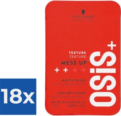 Schwarzkopf OSiS+ Texture Mess Up Paste - Voordeelverpakking 18 stuks