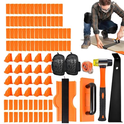 Laminaat Leggereedschap - Vloer Installatie Kit - Vloeren Leggen - Massieve Rubberen Kop - 34x22x10cm