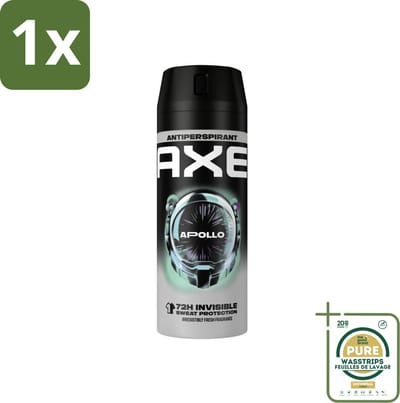 1 x Axe - Deodorant Spray - 72hrs Anti Sweat - Apollo - 150 ml- Anti Transpirant Spray - Zweetbestendig - 72 Uur Bescherming - Geur Groen Fruit - Geur Sandelhout