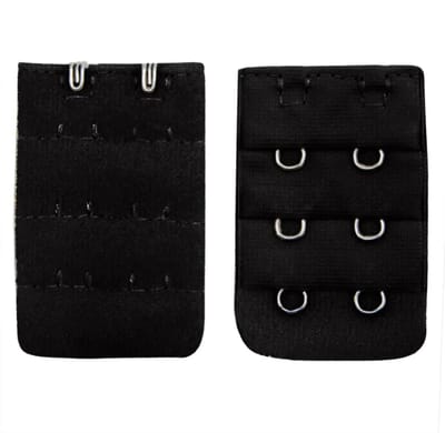 1x Beha verlengstuk - 2 Haaks - BH extender - Beha band verlengen - Universeel - Zwart - Jonyx