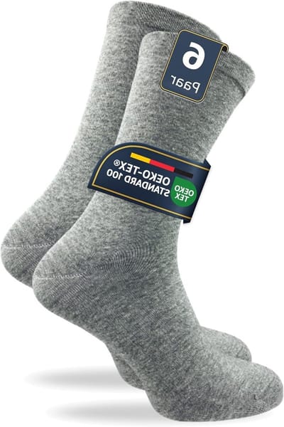 Dames Sokken - Wellness Sokken - Comfortabel Dragen - Zonder Elastische Band - 6 Paar - Lichtgrijs