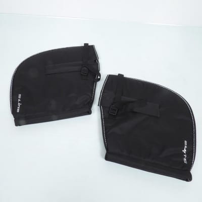 Paar zwarte S-Line winterhoezen voor scooterstuur motorbike quad Nieuw