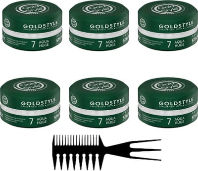 GOLD STYLE Haar Wax Mannen - Gold Style Hair Wax 7 [ 6 Stuks ] - Aqua huge 900 ml