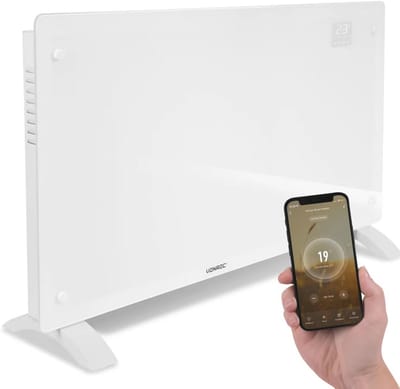 Luxueuze elektrische convector - Glazen paneel verwarming - 1250W/2500W - Voor ruimtes tot 30 m² - Bedienbaar via app en handmatig - Instelbare thermostaat en timer