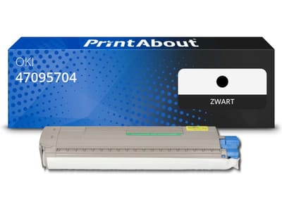 PrintAbout huismerk Toner 47095704 Zwart Geschikt voor OKI