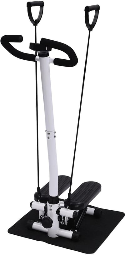 Stepper - Fitness - Hometrainer - Weerstandsbanden - In hoogte verstelbaar - Hydraulisch - Ergonomisch - Met Display