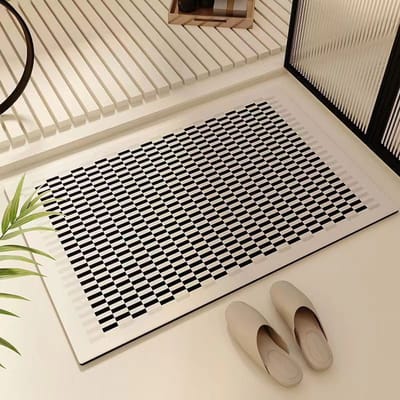 Romige Lucht Badkamer Vocht Vochtregulerend Diatomeeënaarde Vloermat Slijtvast Vuilbestendig Kussen Badkamergootsteen Sneldrogend Antislip Voetmat 40 * 60cm