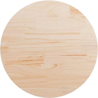 Tafelblad Massief Grenen - Ronde Tafel - Eettafel Vervanging - Robuust Duurzaam - Ø80x25 cm - Natuurlijk