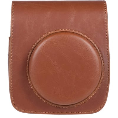 Vintage PU Beschermende Camera Tas Pouch Cover Protector met Riem voor Fujifilm Instax Mini 90 Instant Film Camera Brown bruin