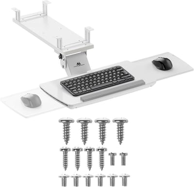 Ergonomische Toetsenbordlade Onder Bureau met Muisplateau - In Hoogte Verstelbaar en Draaibaar